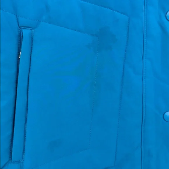 Merrell Blue and Red Colorblock Puffer Vest - Picture 4 of 9